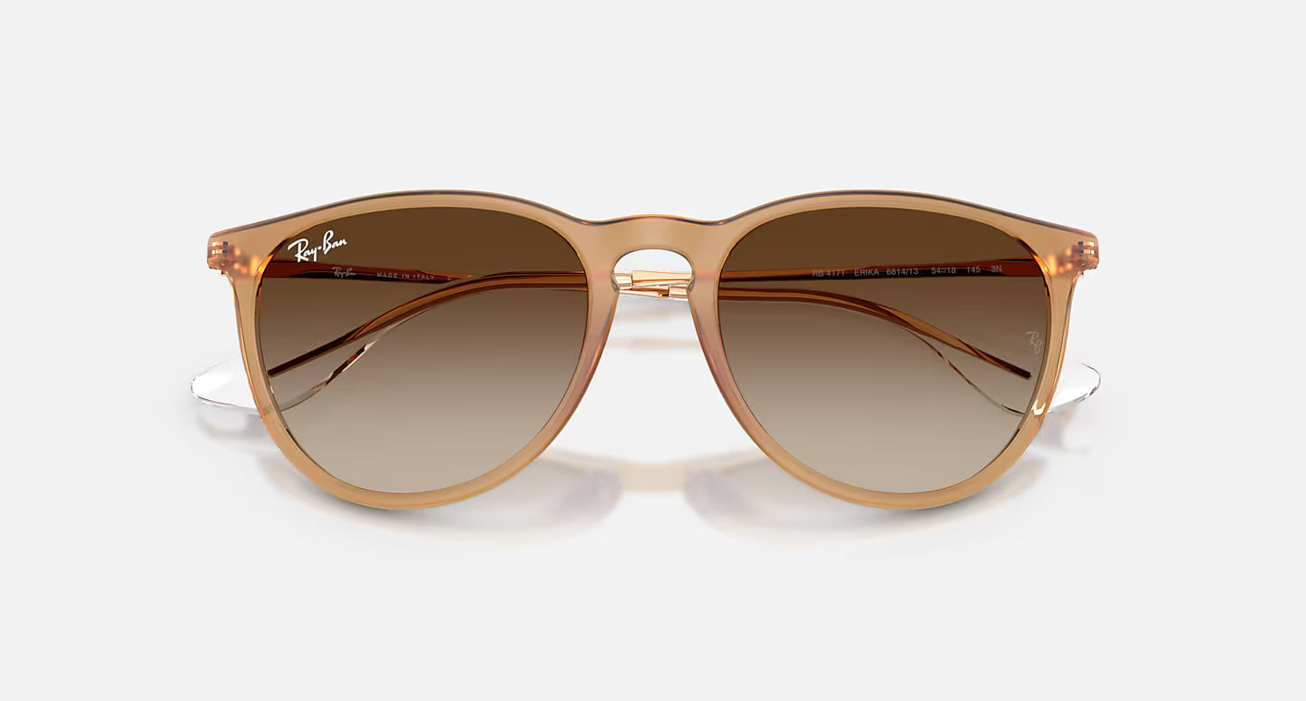 RAY-BAN ERIKA RUBBER BEIGE W/GRADIENT BROWN