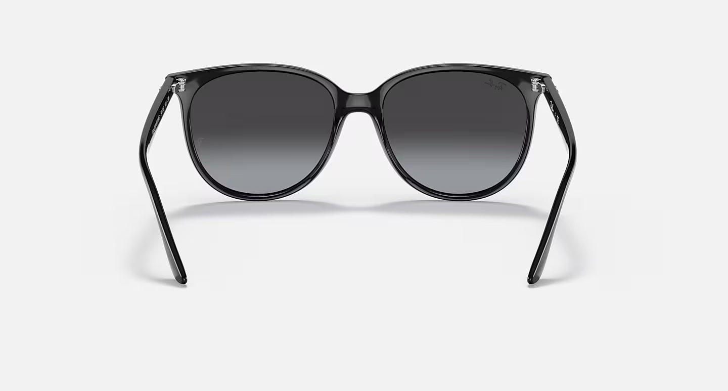 RAY BAN POLISHED BLACK FRAME W/GREY GRADIENT LENS