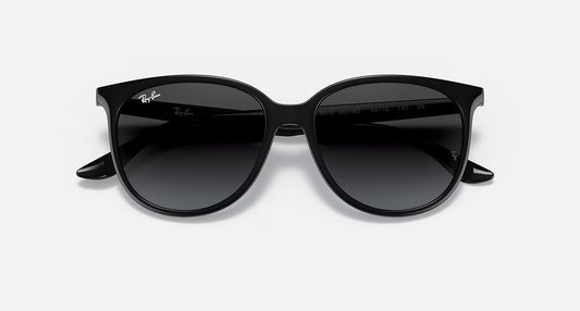 RAY BAN POLISHED BLACK FRAME W/GREY GRADIENT LENS