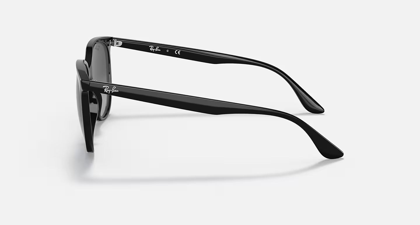 RAY BAN POLISHED BLACK FRAME W/GREY GRADIENT LENS