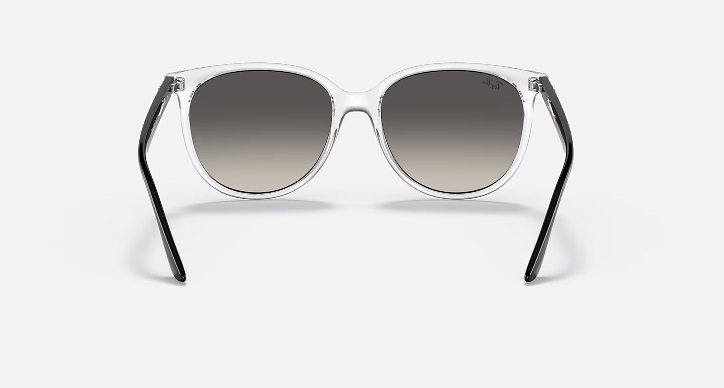 RAYBAN Polished Transparent Frame W/Grey Gradient
