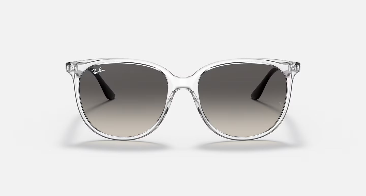RAYBAN Polished Transparent Frame W/Grey Gradient