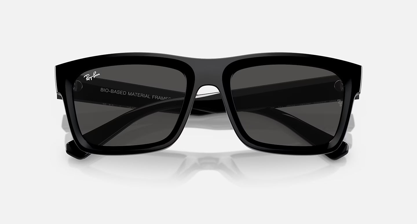 RAY-BAN WARREN BLACK W/DARK GREY LENS