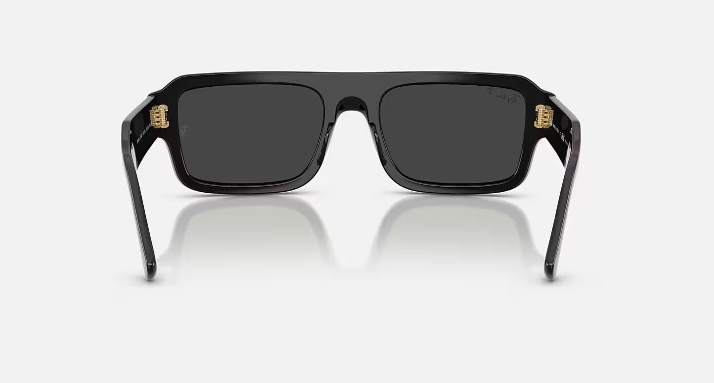 RAYBAN FLACKO BIO BASED BLACK W/POLARIZED BLACK