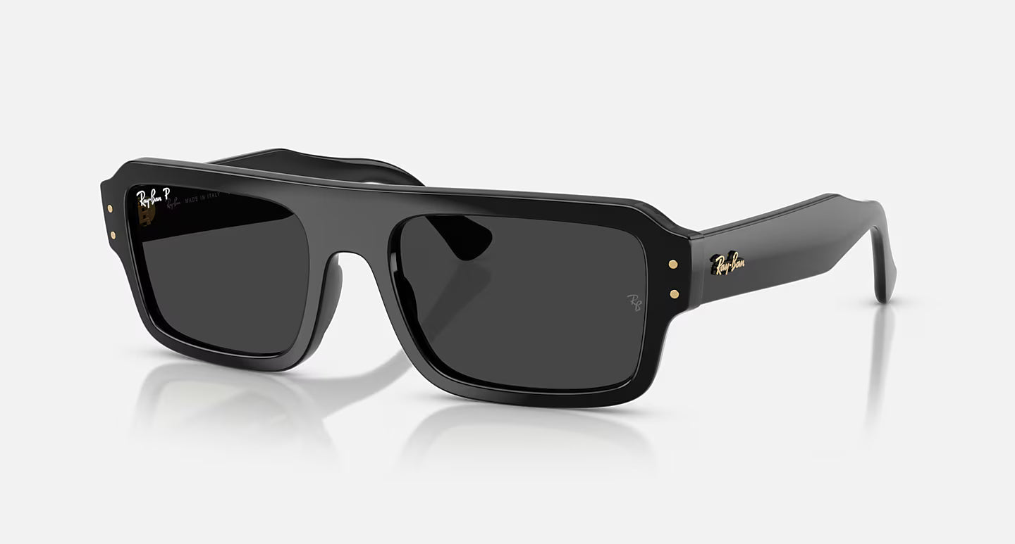 RAYBAN FLACKO BIO BASED BLACK W/POLARIZED BLACK