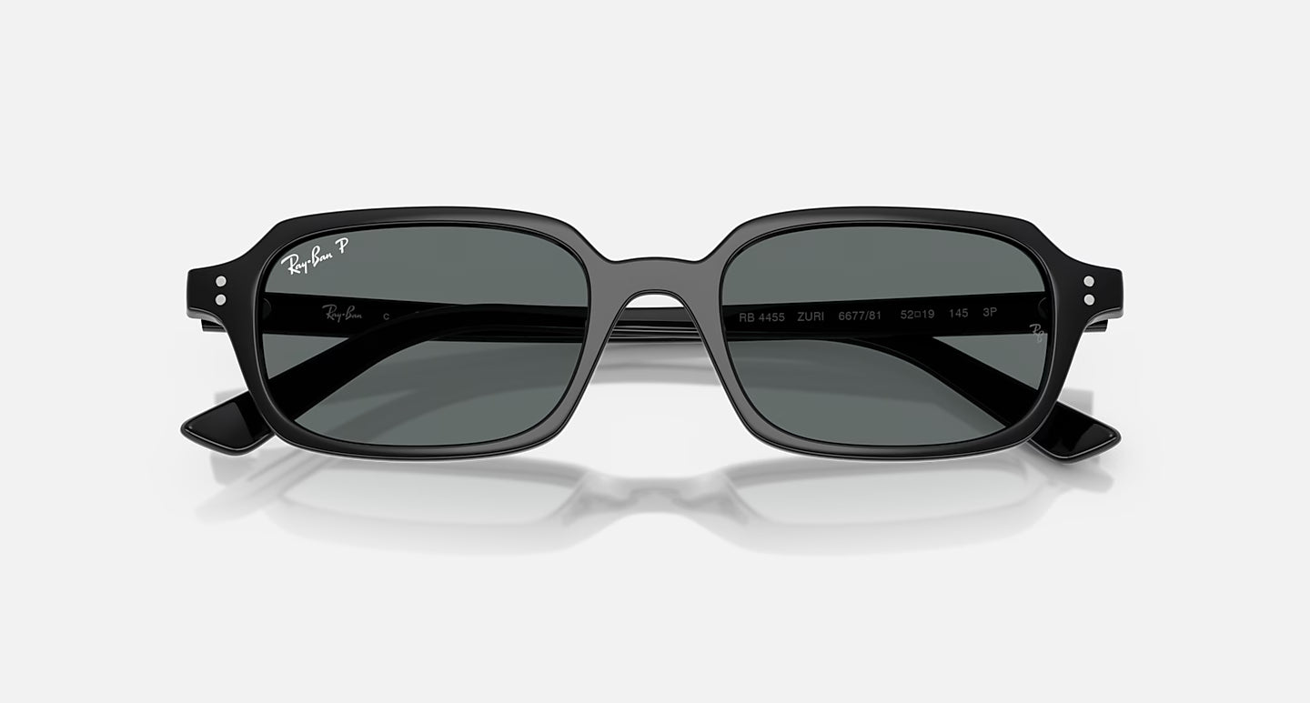 RAY-BAN ZURI BLACK FRAMES W/ DARK GREY POLARIZED LENS