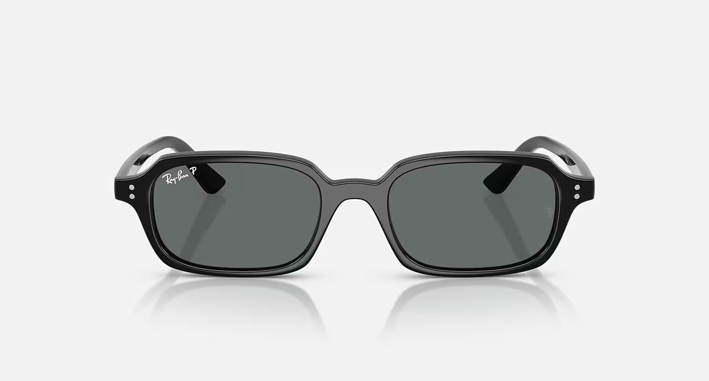 RAY-BAN ZURI BLACK FRAMES W/ DARK GREY POLARIZED LENS