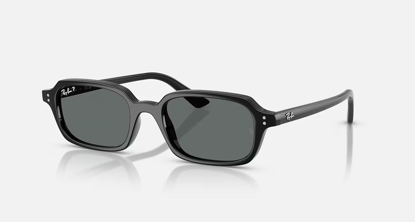 RAY-BAN ZURI BLACK FRAMES W/ DARK GREY POLARIZED LENS