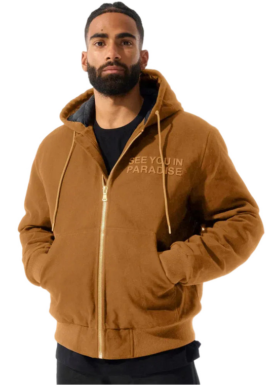 JORDAN CRAIG PARADISE HOODED WORK JACKET - TAN