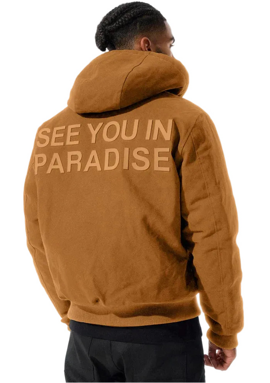 JORDAN CRAIG PARADISE HOODED WORK JACKET - TAN