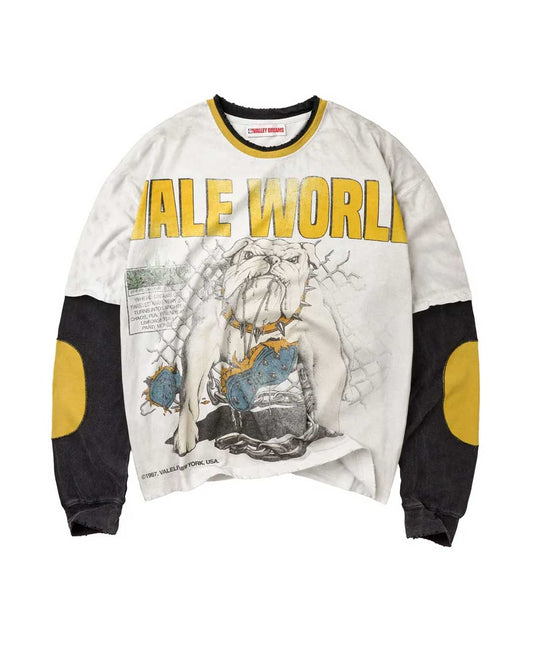 VALE FOREVER DOG YARD LAYERED L/S TEE WHITE