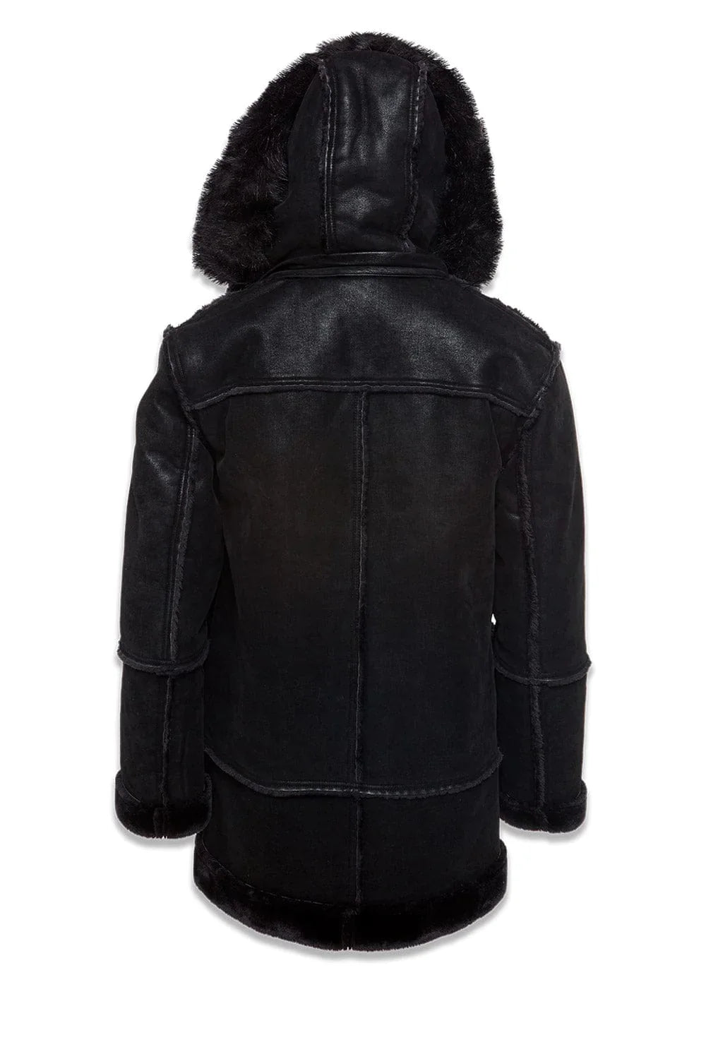 JORDAN CRAIG DENALI SHEARLING COAT JACKET - BLACK