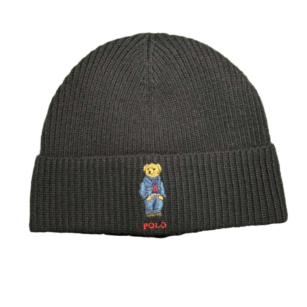 Polo Bear Rib-Knit Beanie