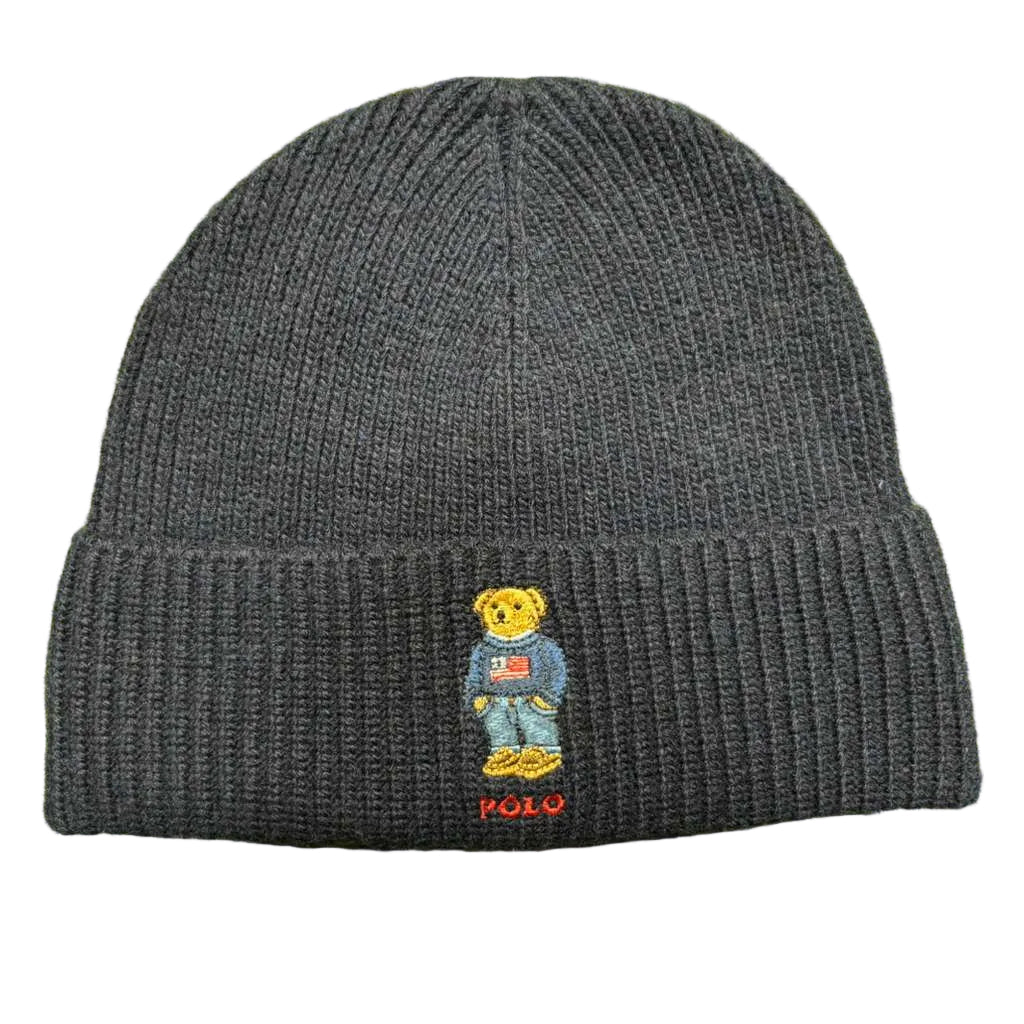 Polo Bear Rib-Knit Beanie