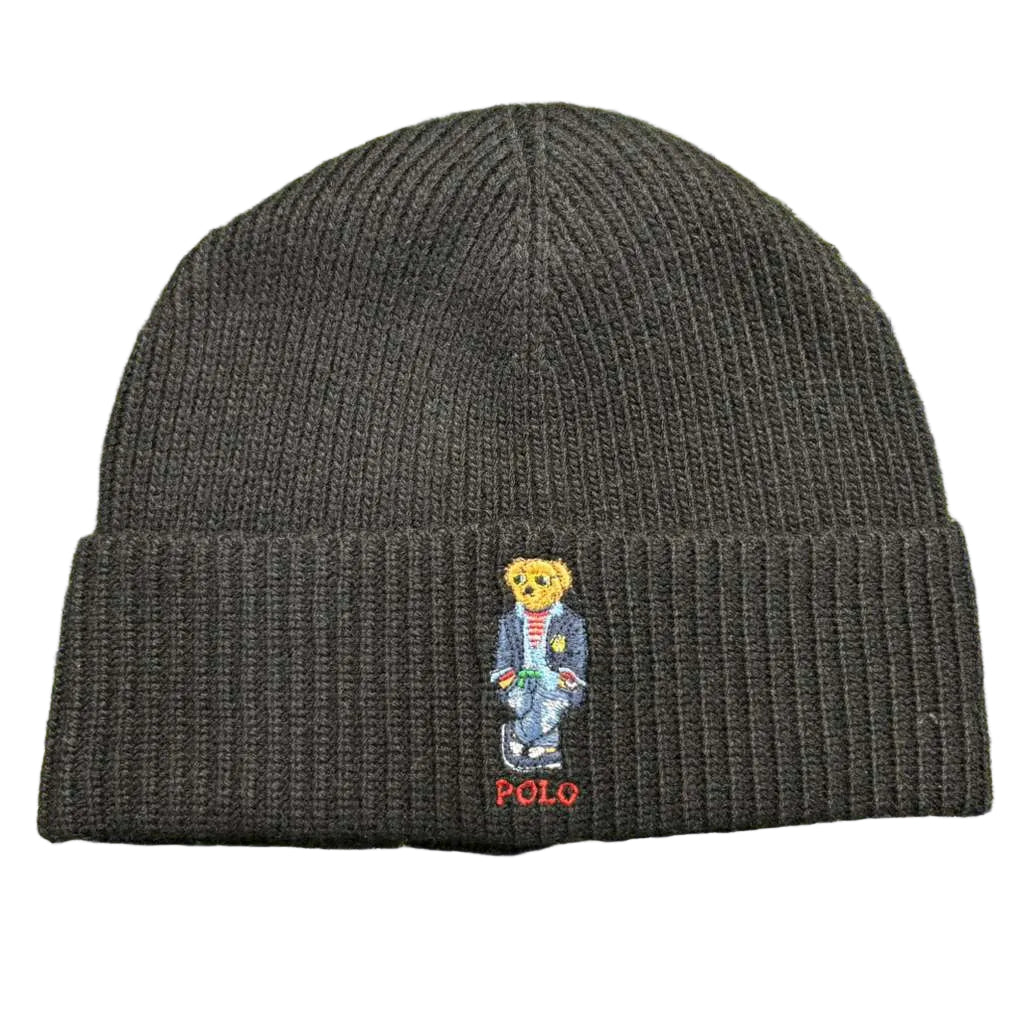 Polo Bear Rib-Knit Beanie