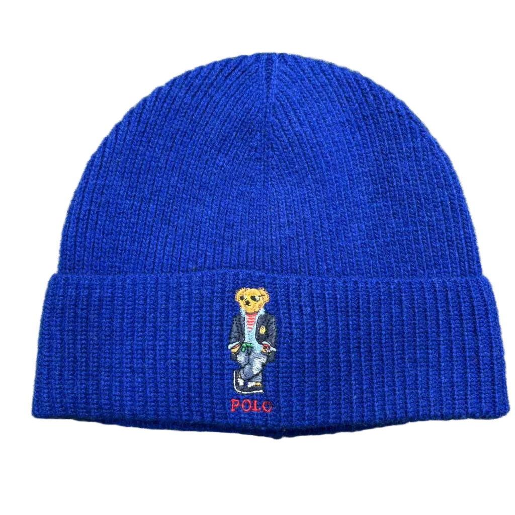 Polo Bear Rib-Knit Beanie