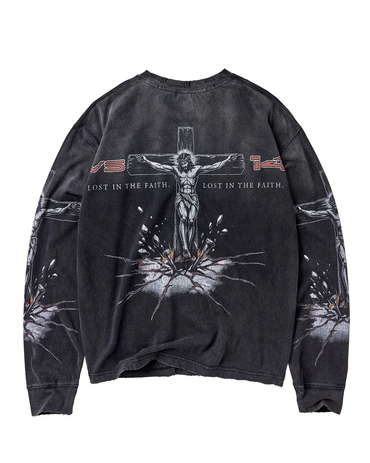 VALE FOREVER CONCRETE CROSS L/S TEE BLACK