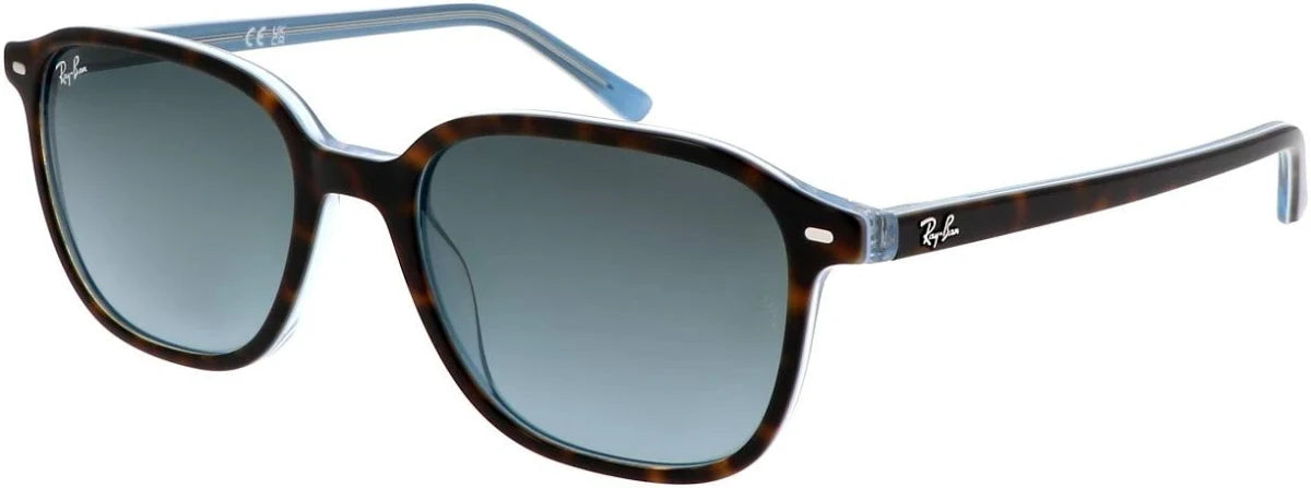 RAY-BAN LEONARD HAVANA LT BLUE FRAME W/BLUE GRADIENT GREY LENS