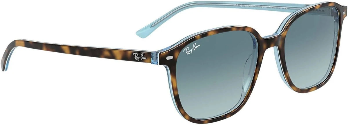 RAY-BAN LEONARD HAVANA LT BLUE FRAME W/BLUE GRADIENT GREY LENS