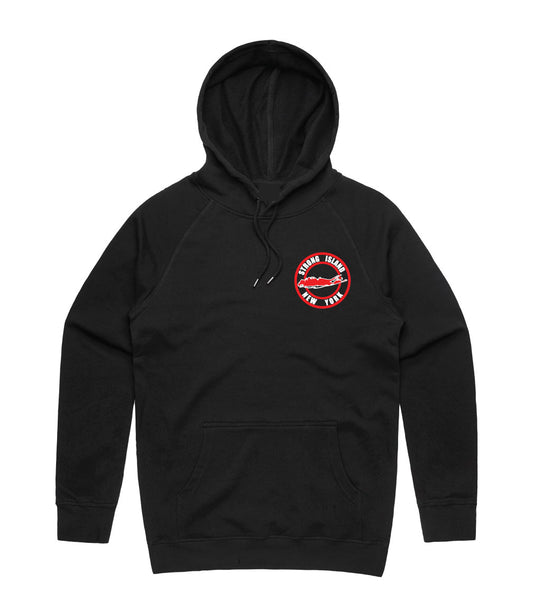 STRONG ISLAND SIGNATURE HOODIE - BLACK/RED